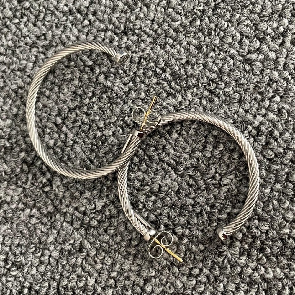 Elegant Twisted Silver Earrings
